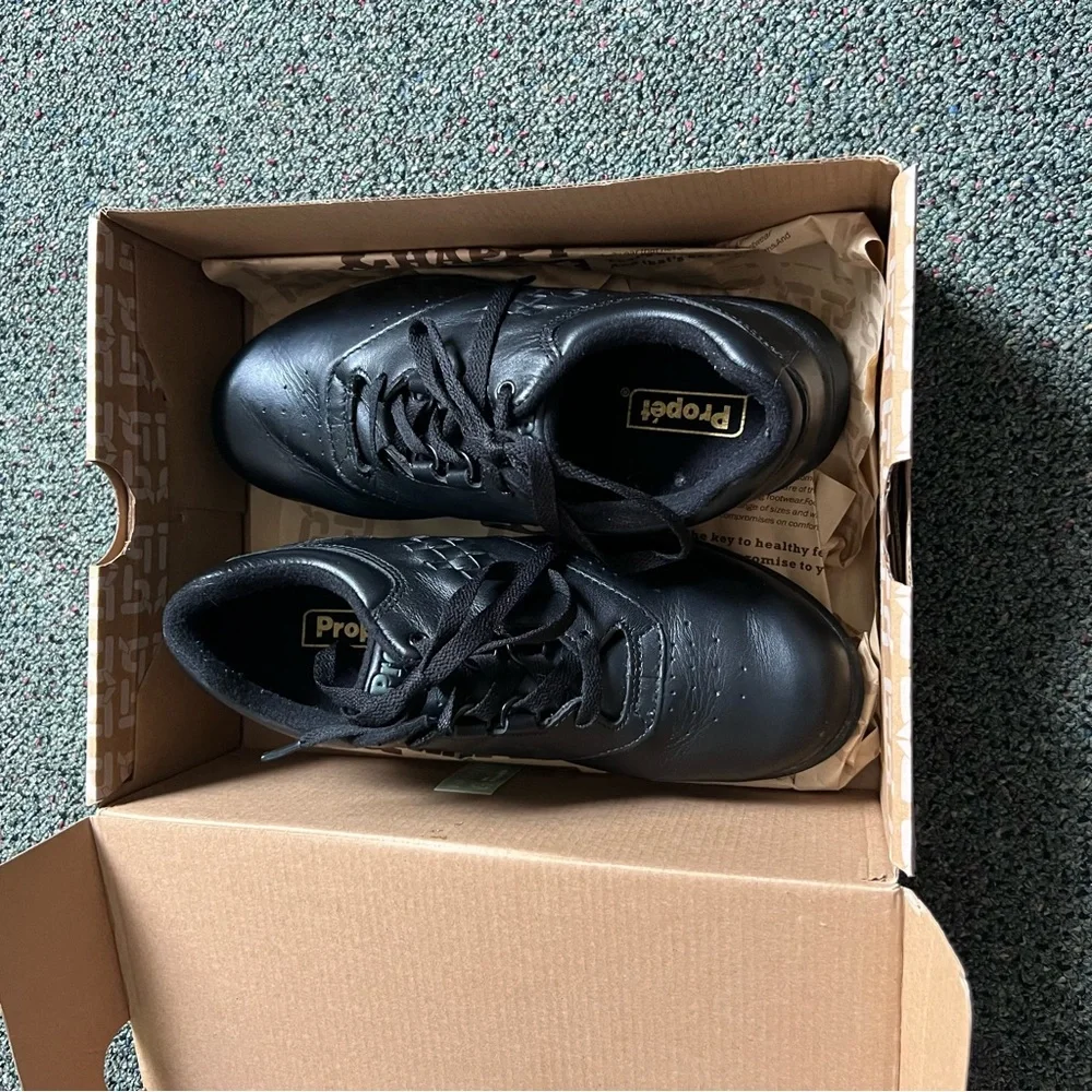 PROPET Black Vista Lace-Up Walker W3910 Oxford Leather Comfort Shoes Sz 8 XX(4E) - Picture 8 of 16